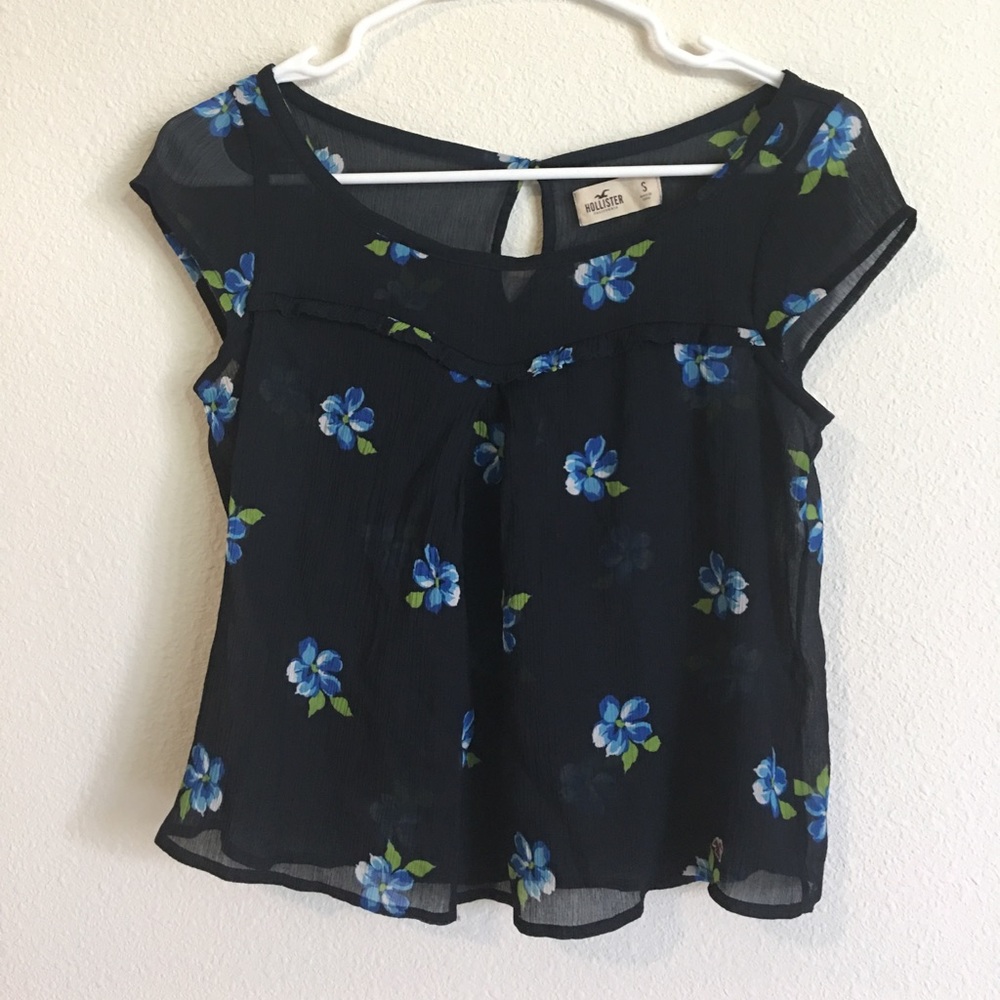 Hollister semi-sheer blouse